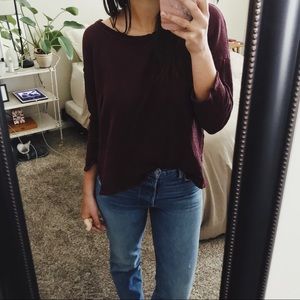 Tyler Jacobs | Loose Sweater in Burgundy